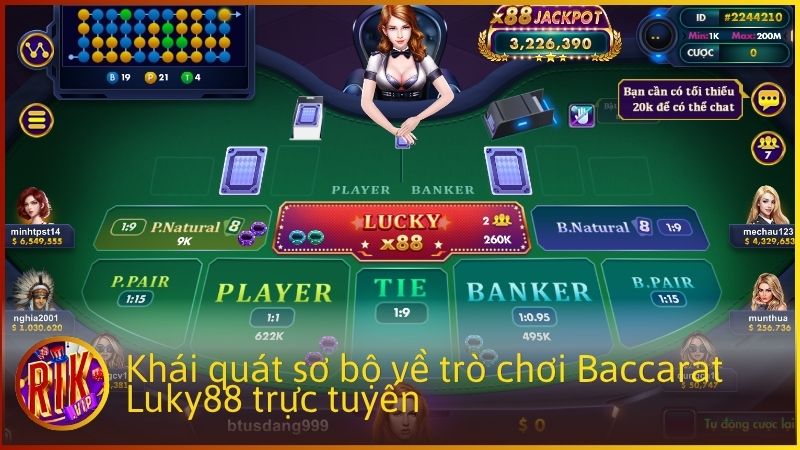 Baccarat Lucky88 Rikvip sử dụng từ 4–8 bộ bài 52 lá